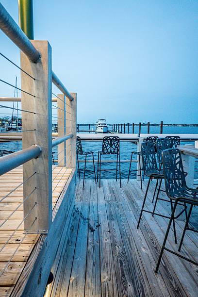 istock restaurant and seating on the waterfront on cloudy day 2251893290