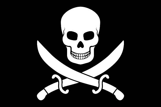 istock Jolly Roger.  Human skull with crossed swords.   Pirate insignia concept. 2251897420