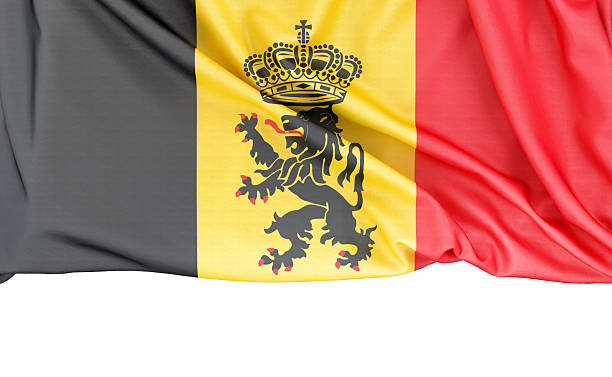 istock Flag of Belgium isolated on white background with copy space below. 3D rendering 2251900110