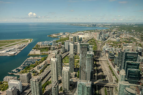 high angle view of Toronto city centre