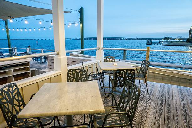 istock restaurant and seating on the waterfront on cloudy day 2251914022
