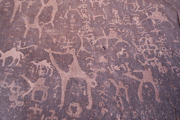 istock Ancient Petroglyphs Rock Art in Wadi Rum Desert Jordan 2251914799