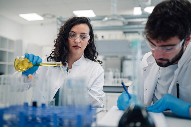istock Scientists working on chemistry experiment in laboratory 2251917738