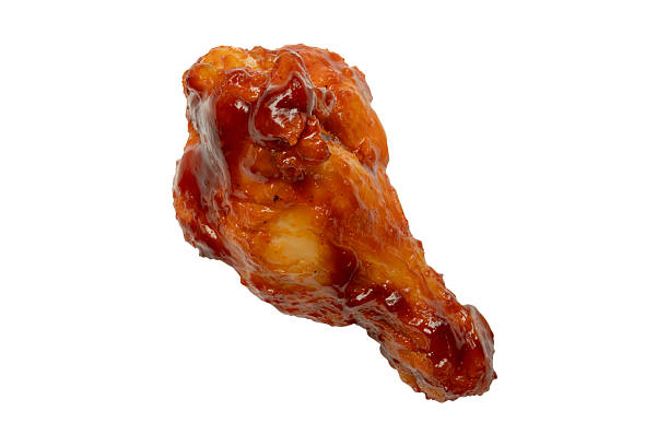 istock Grilled spicy chicken wing isolated on white background 2251920476