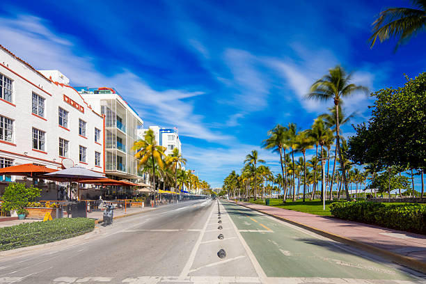 istock Miami Beach Ocean Drive art deco district 2025. Long exposure motion blur 2251921946