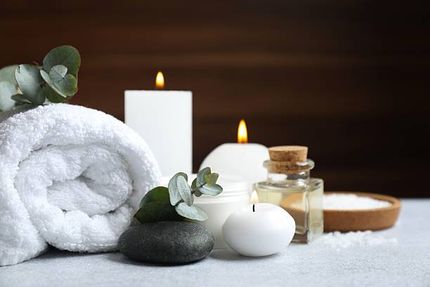 istock Beautiful spa accessories in a massage room 2251922914