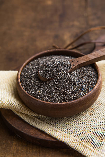 istock Chia Seeds in Wooden Bowl 2251927356