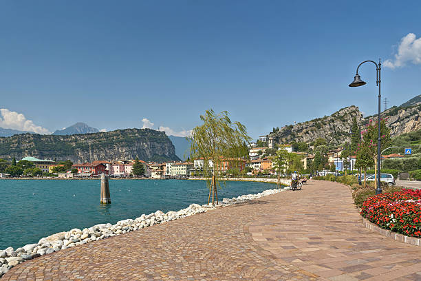 Torbole sul Garda, Italy – August 14, 2025: Torbole sul Garda lakeside promenade on Lake Garda in Italy in summer