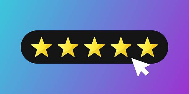 istock Five star rating icon in flat style. Customer product rating vector illustration on isolated background. Feedback sign business concept. 2251940774