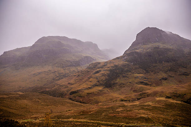 The Three Sisters mountains in Scotland near Glen Coe