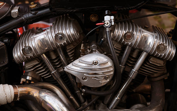 istock vintage motorcycle engine detail, closeup 2251944215