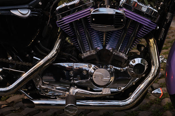 istock vintage motorcycle engine detail, closeup 2251944518