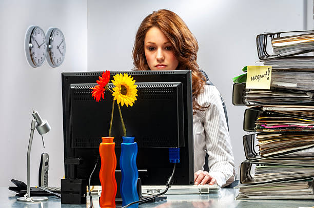 istock Businesswoman working late. 2251949447