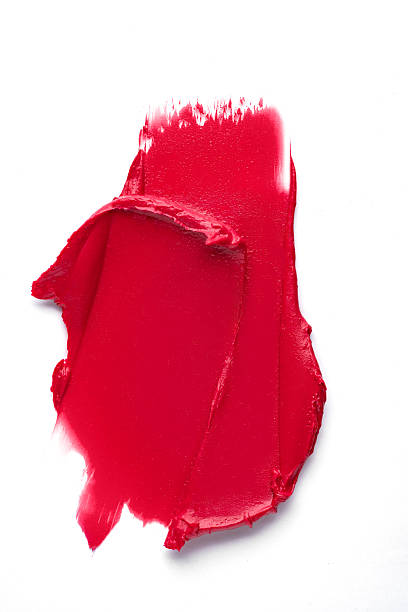 istock Double Red smear swipe isolated on white background texture beauty lipstick swatch.. 2251954298