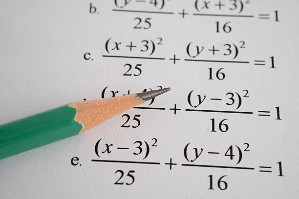 istock Pencil on mathematic formula exercise test paper in education school. 2251954367