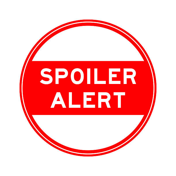 istock Red color round seal sticker in word spoiler alert on white background 2251954657
