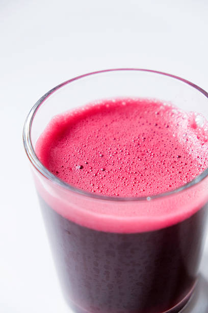 Healthy beetroot juice served in a glass