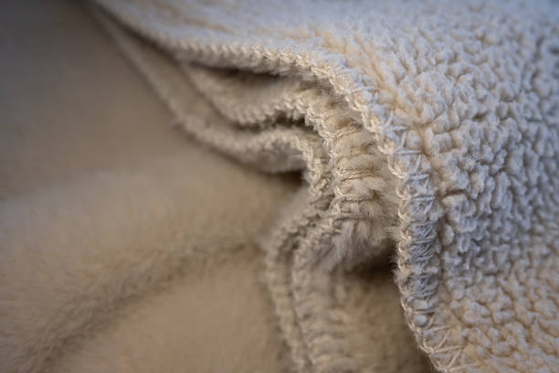 istock Folded sherpa fleece and faux fur texture. 2251961516