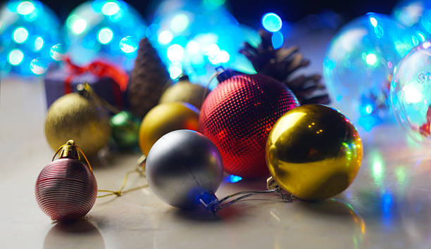 istock Various Christmas toys are placed on the table. 2251970306