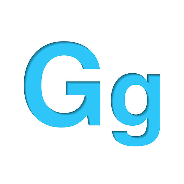 istock Letter G - Uppercase and lowercase. Icon cut out on white paper with blue background 2251972162