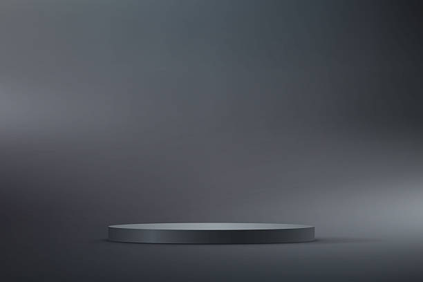 istock Dark background vector 3d with Black podium Space for selling products on the website. Abstract wallpaper design with copy space to display your products. Vector illustration. 2251977706