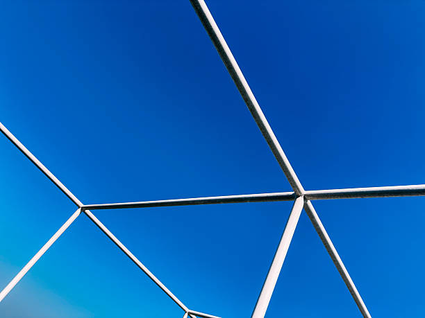 Sky coming out from a urban court