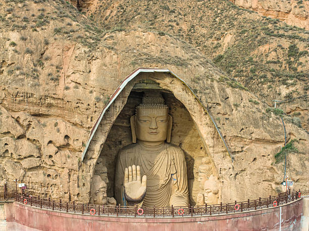 details of buddha sculpture of UNESCO World heritage Yungang Grottoes since the Northern Wei Dynasty, Datong City, China