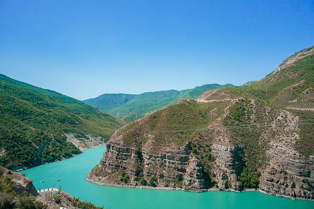 istock view of mountains and river in Dagestan canyon 2251991633