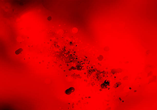 Close-up on red Christmas ornament on Christmas tree, abstract sparkling background on black background with copy space.