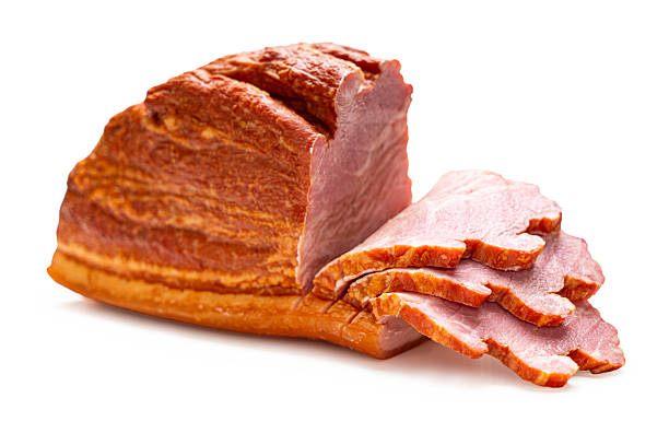 istock smoked pork close-up on a white 2251996798