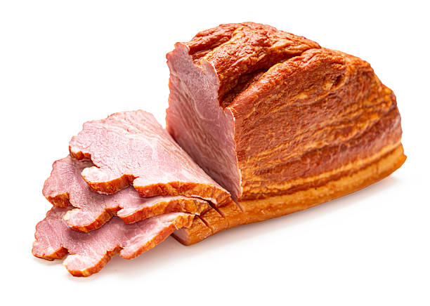 istock smoked pork close-up on a white 2251996874