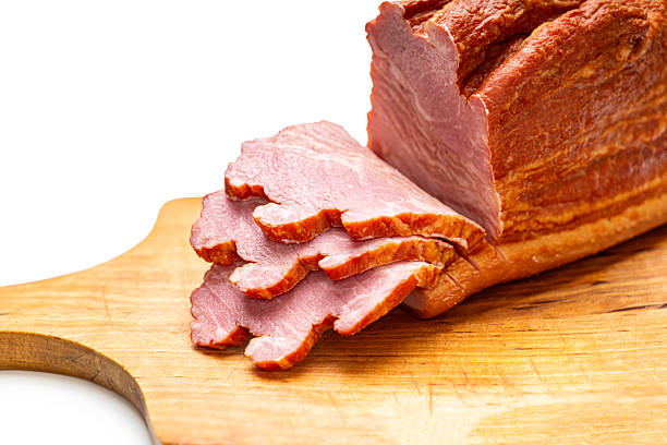 istock smoked pork close-up on a white 2251998063