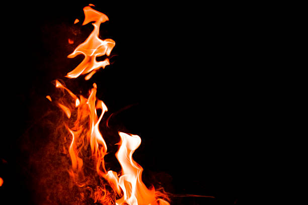 red and black are fires that burn in the dark