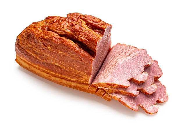 istock smoked pork close-up on a white 2251998700