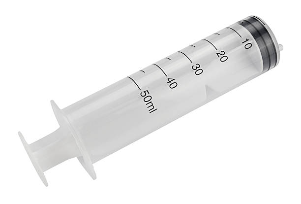 istock Large disposable syringe for injection isolated on a white background. Full depth of field. 2252001636