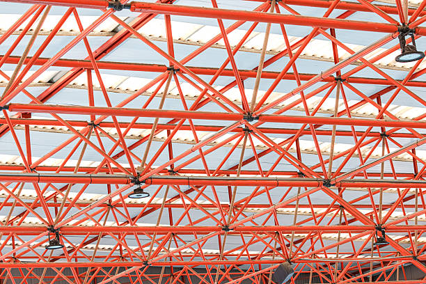 Interior ceiling of a sports hall.