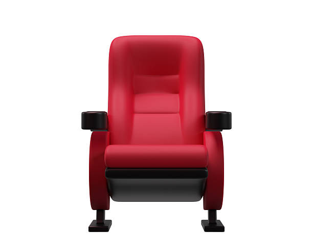 istock Single Empty Red Movie Theater Armchair 2252003290