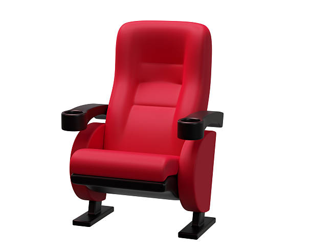 istock Single Empty Red Movie Theater Armchair 2252003298