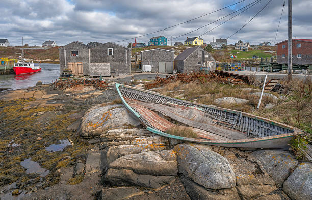 istock Old Boat in Peggy’s Cove Bay, Nova Scotia 2252005494
