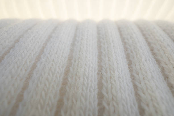 Macro Texture of Ribbed Knit Fabric. grey 11-4201.