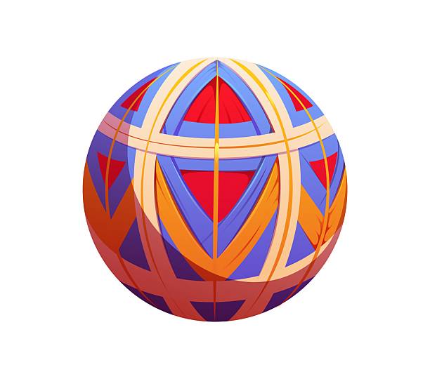 istock Cartoon traditional Japanese Temari ball decor 2252012592