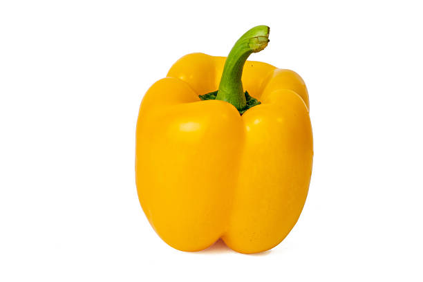 istock Photo of fresh bell peppers taken with a high-resolution camera using the focus-stacking technique on a white background. 2252017401