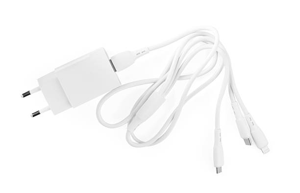 istock USB power adapter with triple charge cable isolated on white, top view 2252017790