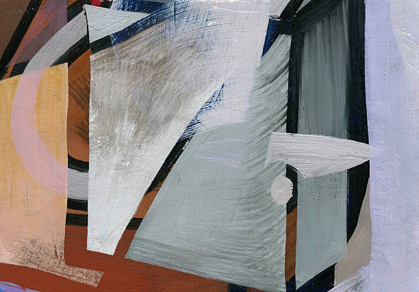 istock Expression of geometric painting with color and brushstroke. Abstract illustration for background. 2252022011