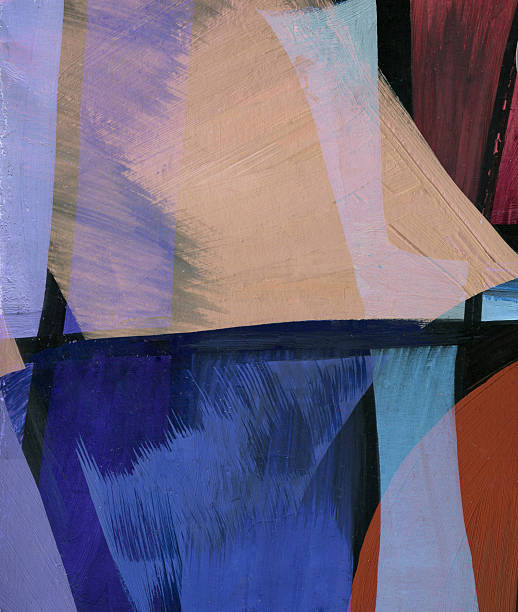 istock Expression of geometric painting with color and brushstroke. Abstract illustration for background. 2252022116