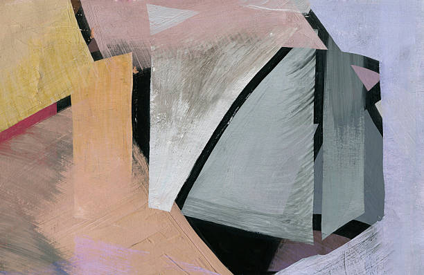 istock Expression of geometric painting with color and brushstroke. Abstract illustration for background. 2252022457