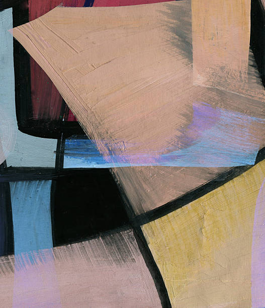 istock Expression of geometric painting with color and brushstroke. Abstract illustration for background. 2252022640