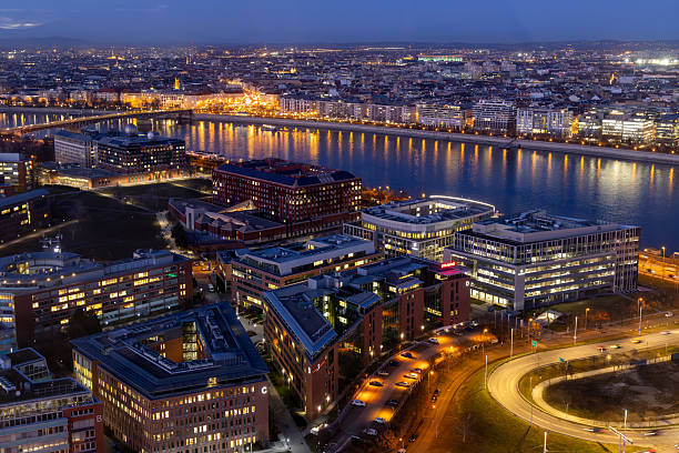 istock Budapest at night  High angle urban cityscape 2252033732