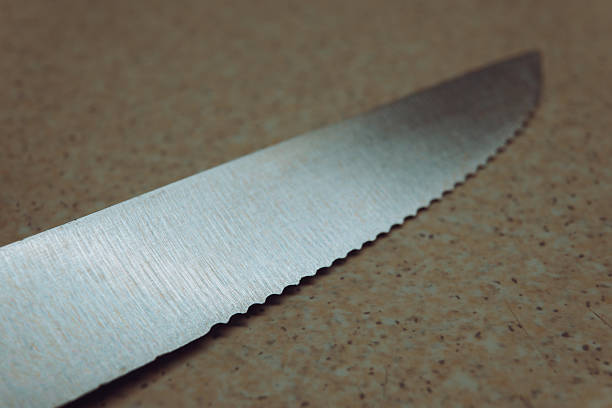 A bread knife isolated on white