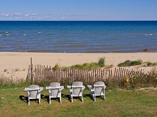 Point Betsie Lighthouse - Lakeshore & Adirondack Chairs